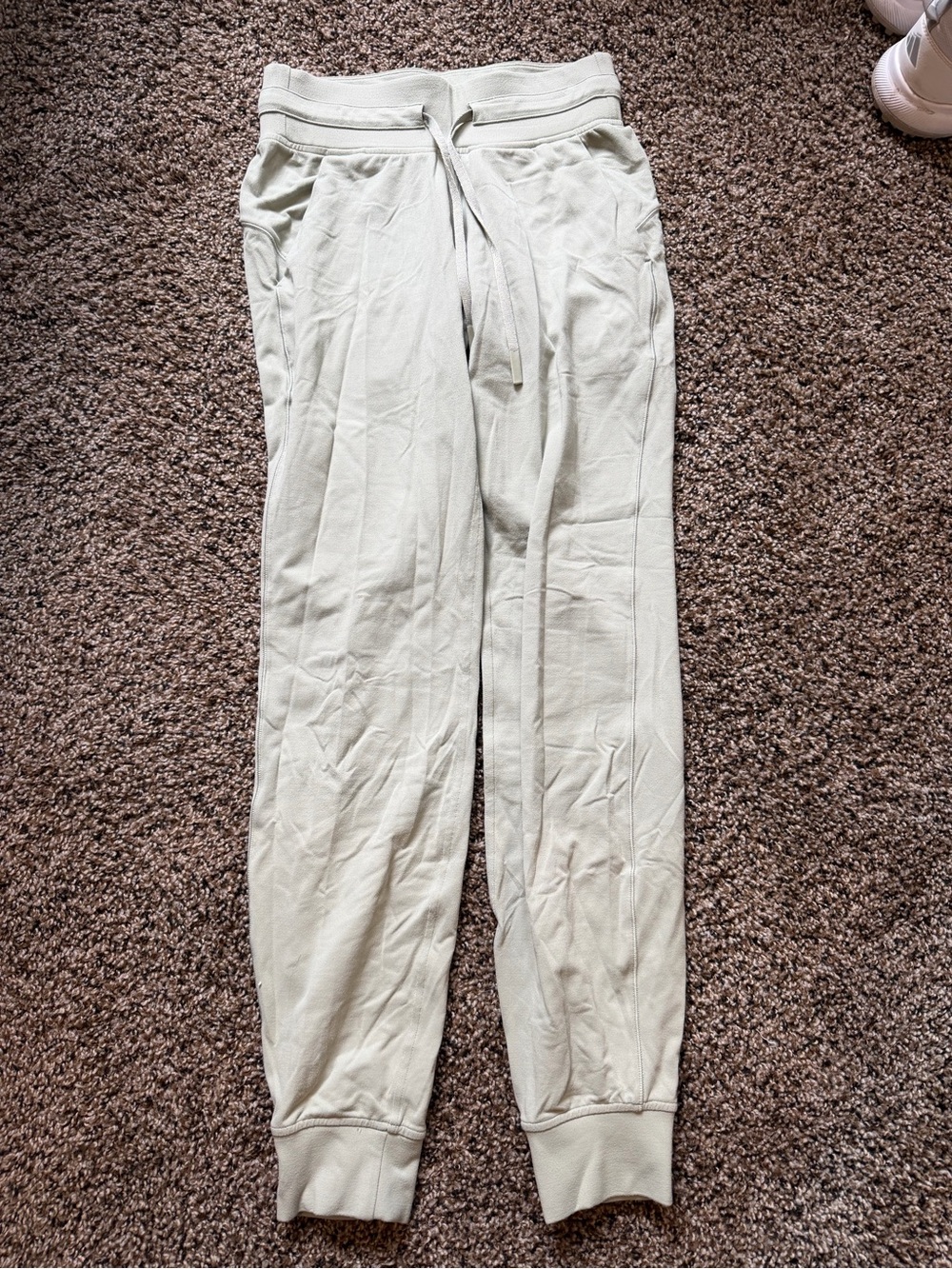 lululemon athletica Light Beige/Taupe Drawstring Track Joggers